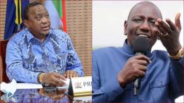 Collaged images of former president Uhuru Kenyatta and President William Ruto.